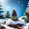 Christmas tree, simulated pine needle decorative tree, holiday home decor Specification image